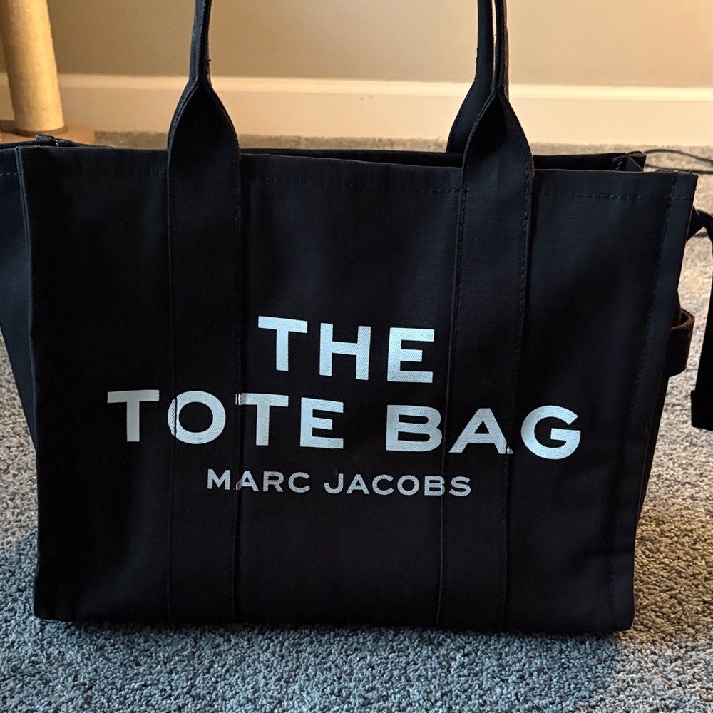 Marc Jacobs Black Canvas Tote Bag